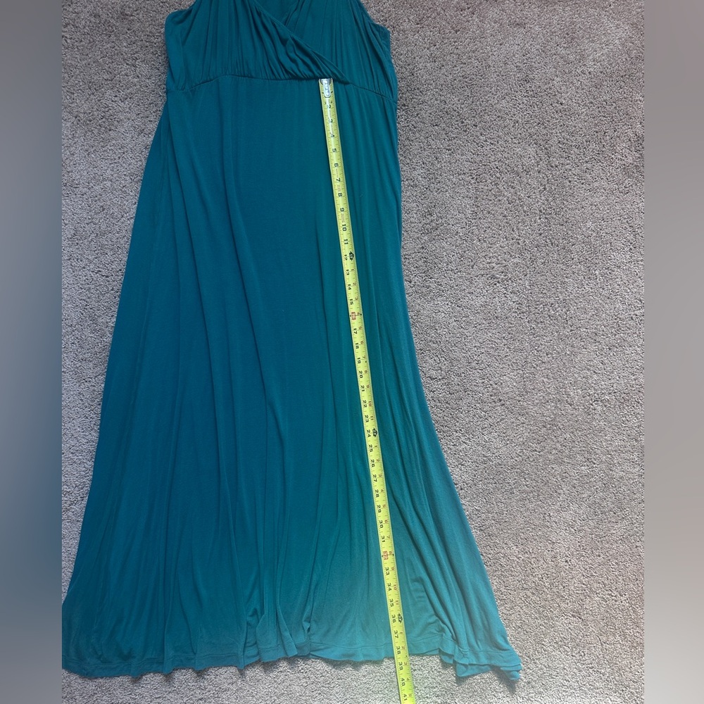 GAP Teal Maxi Dress Small Cross-Front Spaghetti Strap - Picture 6 of 9